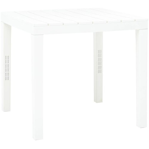 vidaXL Vrtna miza bela 78x78x72 cm plastika Cene