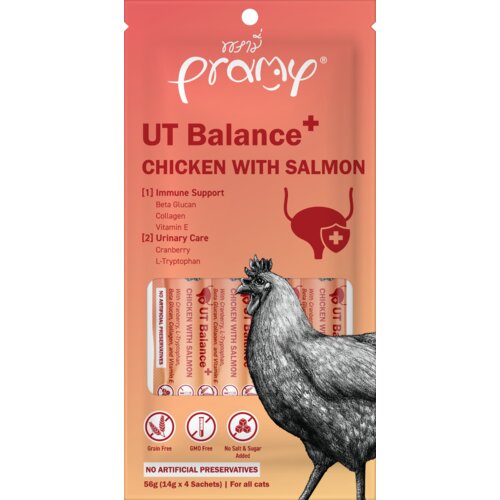 Pramy poslastica za mačke Urinary od piletine i lososa 4x14 g Cene