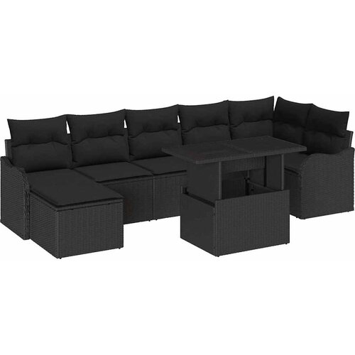  Sjedeća garnitura za vrt 8 kom. Svijetlo 232,5 x 122,5 x 85 cm Slike