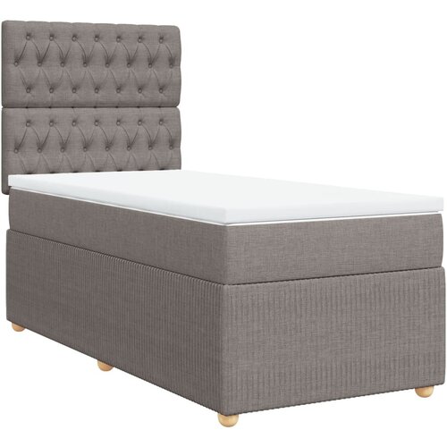 Maison Chic Box spring postelja - Vzmetna postelja z vzmetnico taupe 90x200 cm blago SL11269, (21883104) Cene