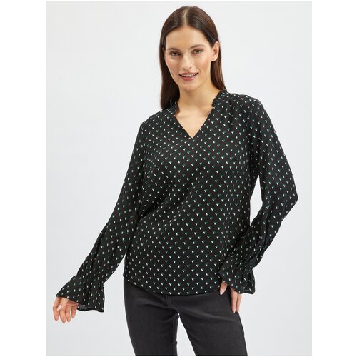 Orsay Black Ladies Patterned Blouse - Women Slike