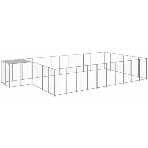  kavez za pse srebrni 19,36 m² čelični