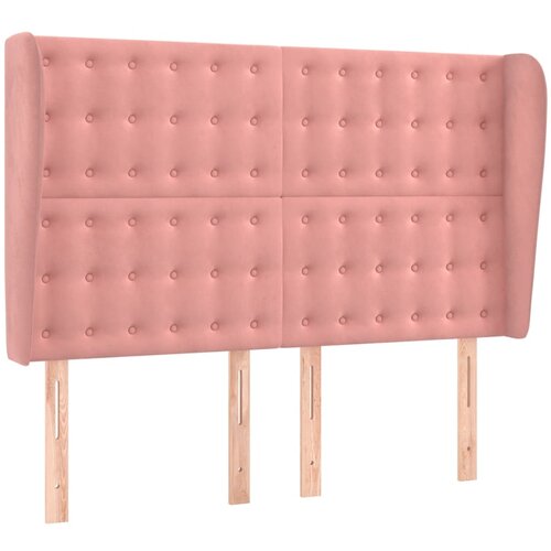 Maison Chic posteljno vzglavje - vzglavna omarica - nočna omarica z u&scaron;esi roza 147x23x118/128 cm žamet, (21711439) Cene