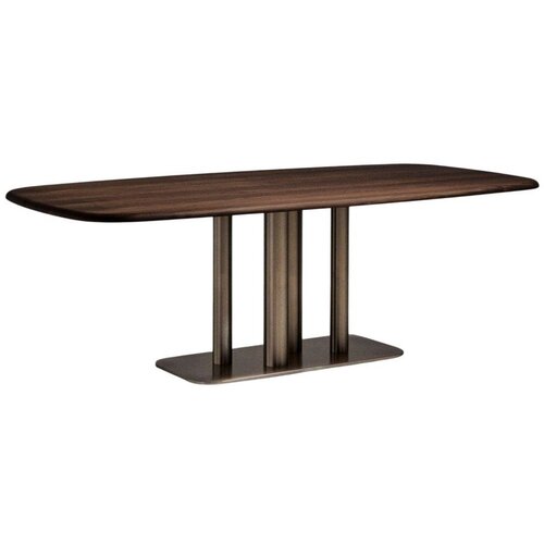 Kave Home Jedilna miza v orehovem dekorju 110x220 cm Melvar &amp;ndash; Slike