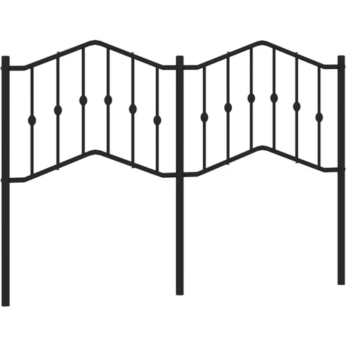 vidaXL Kovinsko posteljno vzglavje črno 140 cm, (21059202)