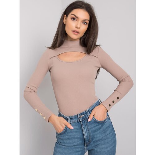 BASIC Feel Good Blouse-RV-BZ-7259.20-dark beige Cene