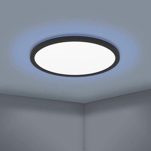 Eglo connect.z LED panel ROVITO-Z - okrogla (16,5 W, Do x &amp;Scaron; x V: 42 x 42 x 2,5 cm, Črne barve, RGB, Rin) Slike