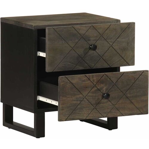 Maison Chic Nočna omarica - Nočna miza črna 40x33x46 cm trden mangov les, (21690009) Cene