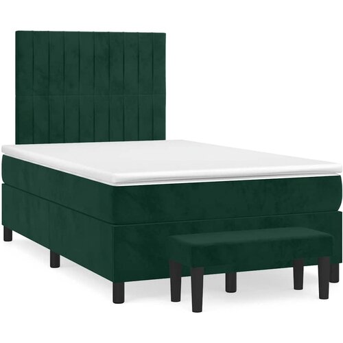 Box spring krevet s madracem tamnozeleni 120x200 cm bar&amp;scaron;unasti Slike