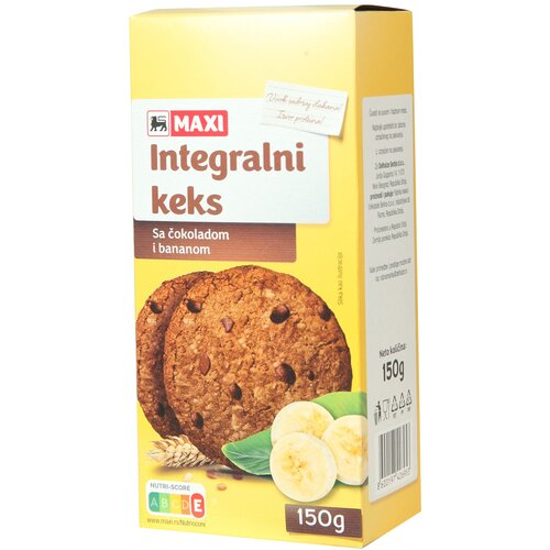 Maxi Integr.keks banana&cokolada 150g Cene