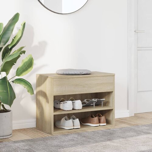  Klupa za cipele boja hrasta 60 x 30 x 45 cm konstruirano drvo Slike