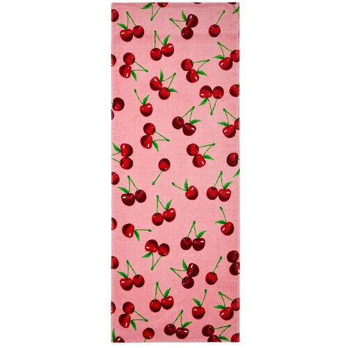Catherine Lansfield Ružičasti pamučan ručnik za plažu 78x200 cm Cherries – Cijene