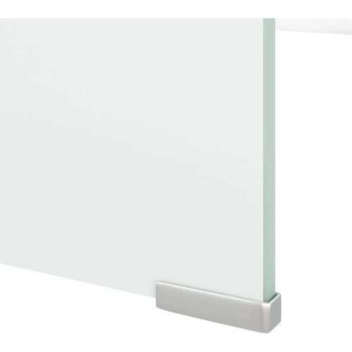 vidaXL Stojalo za TV / ekran stekleno belo 120x30x13 cm Cene