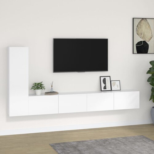 vidaXL 3-dijelni set TV ormarića bijeli od konstruiranog drva Cijene