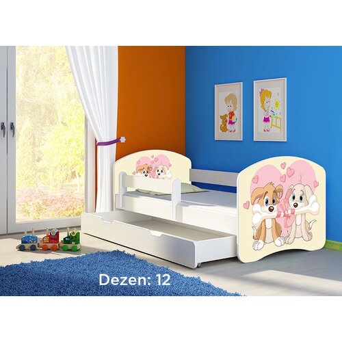 ACMA dečiji krevet ii 140x70 f + dušek 6 cm WHITE12 Slike