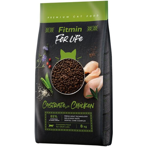 Fitmin Cat For Life Castrate s pi&amp;scaron;čancem - Varčno pakiranje: 2 x 8 kg Slike