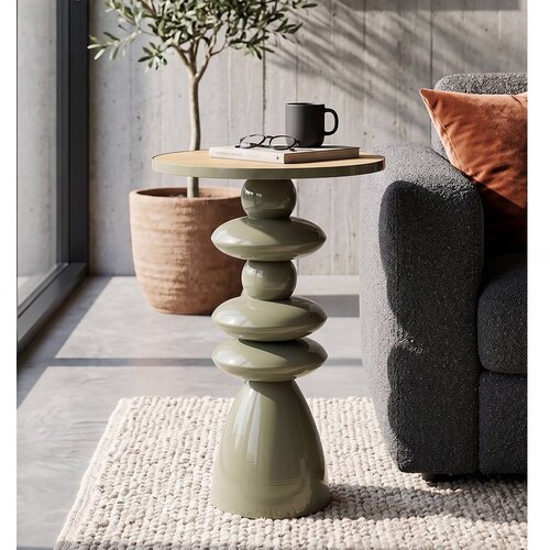 Mauro Ferretti Kovinska okrogla stranska mizica &amp;oslash; 45,5 cm Metal Console &amp;ndash; Slike