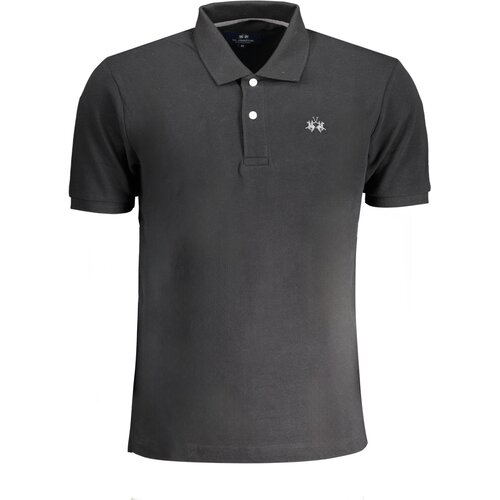 La Martina MEN&amp;amp;#39;S BLACK SHORT SLEEVED POLO SHIRT Slike