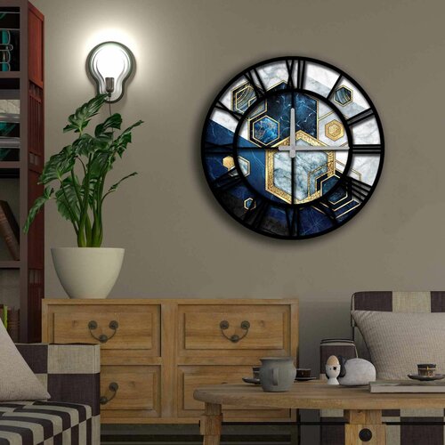 Wallity 5050MS-056 multicolor decorative mdf clock Slike