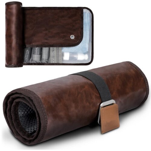 INF Nova nepremočljiva toaletna torbica za mo&amp;scaron;ke Brown, (21535721) Slike