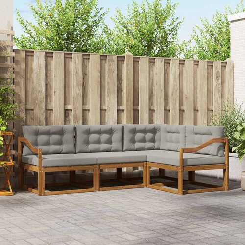  Set vanjskih sofa 4 kom. Prirodna i svijetlo siva Smeđa 245,5 x 166,5 x 73 cm Cene