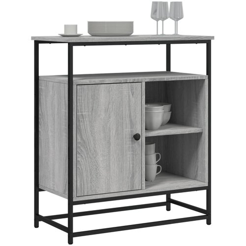  Komoda siva boja hrasta 69 x 35 x 80 cm od konstruiranog drva Slike