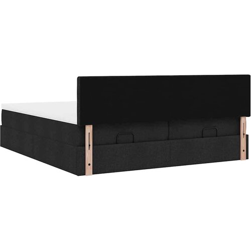 vidaXL Okvir kreveta s madracima crni 160x200cm od tkanine Cene