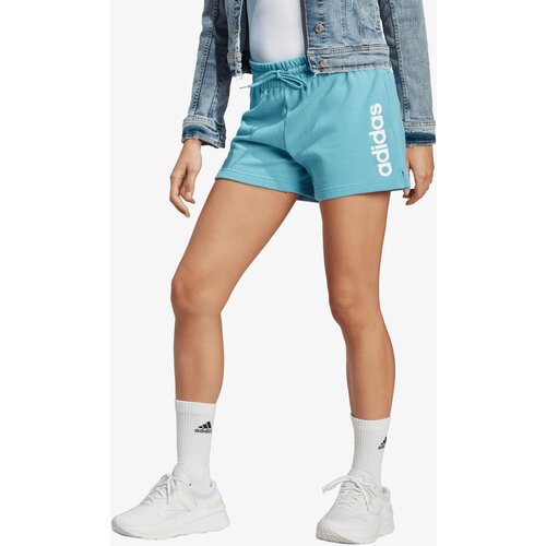 Adidas Bombažne kratke hlače turkizna barva Slike