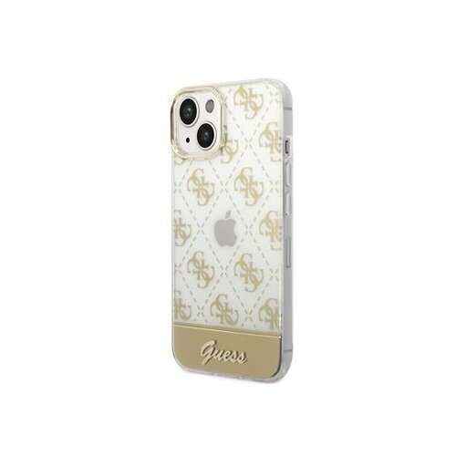 Guess GLITTER LOGO IPHONE 14 ovitek zlat, (20401458) Cene