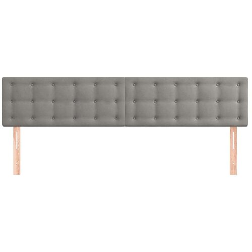  Uzglavlja 2 kom svjetlosiva 100x5x78/88 cm bar&amp;scaron;unasta Slike