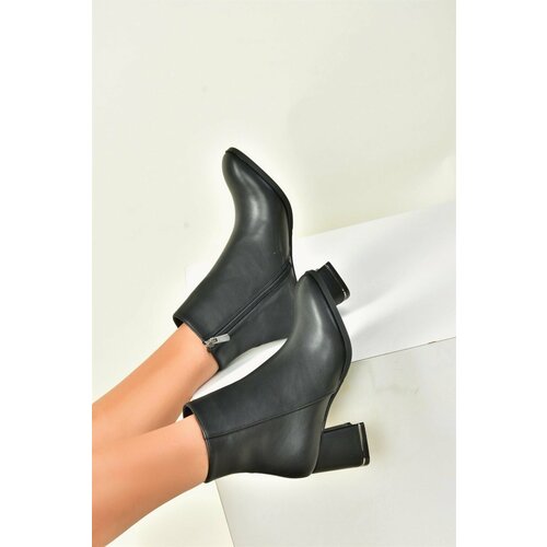 Fox Shoes Women's Black Thick Heeled Boots Slike