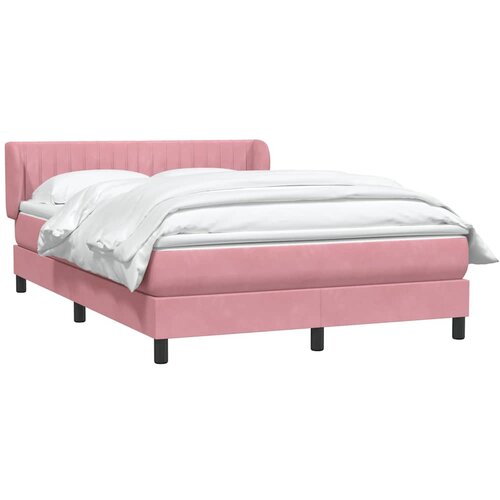 Box Spring krevet s madracem ružičasti 140x220 cm bar&amp;scaron;un Slike