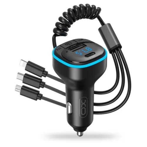 XO transmitter FM BCC07 Bluetooth MP3 car charger 3,1A black Slike
