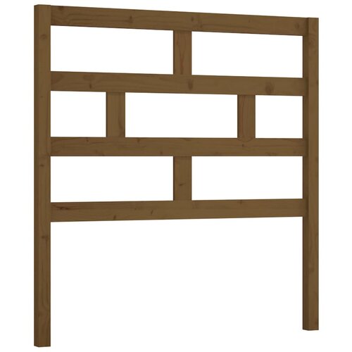 Maison Chic posteljno vzglavje - vzglavna omarica - nočna omarica medeno rjavo 81x4x100 cm trdna borovina, (21707422) Slike