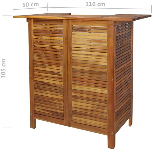  barski stol od masivnog bagremovog drva 110 x 50 x 105 cm Slike