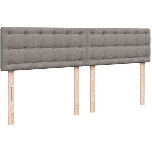 VidaXL Krevet s oprugama i madracem smeđesivi 180x200 cm tkanina Slike