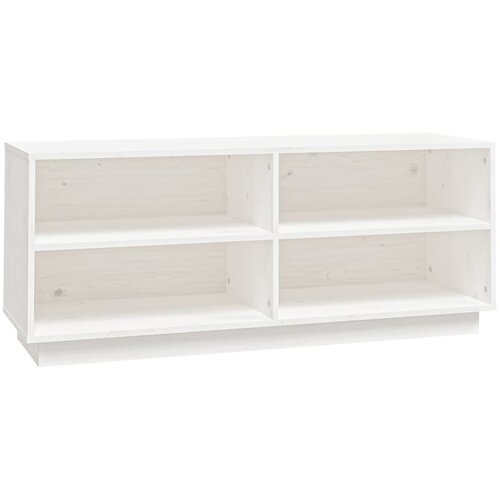 Maison Chic Omarica za obutev - Kopa za čevlje bela 110x34x45 cm trdna borovina, (21778095) Cene