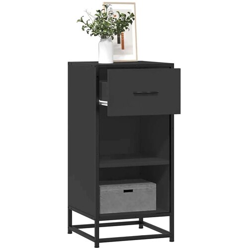 VidaXL Komoda crna 35,5 x 35 x 76 cm konstruirano drvo i metal Slike