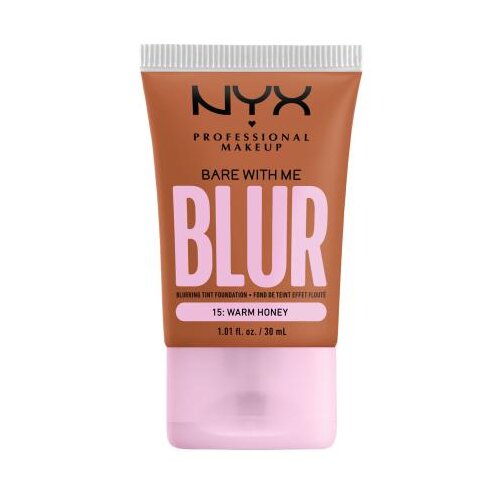 NYX Professional Makeup Bare With Me Blur Tint Foundation mat puder s srednjo prekrivnostjo 30 ml Odtenek 15 warm honey Cene