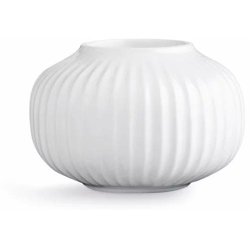 Kähler Design bijeli porculanski svijećnak za čajne svijeće Hammershoi, ⌀ 10 cm