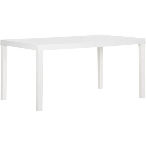 The Living Store Vrtna miza 150x90x72 cm PP bela - Vrtna Miza, (21476439) Slike