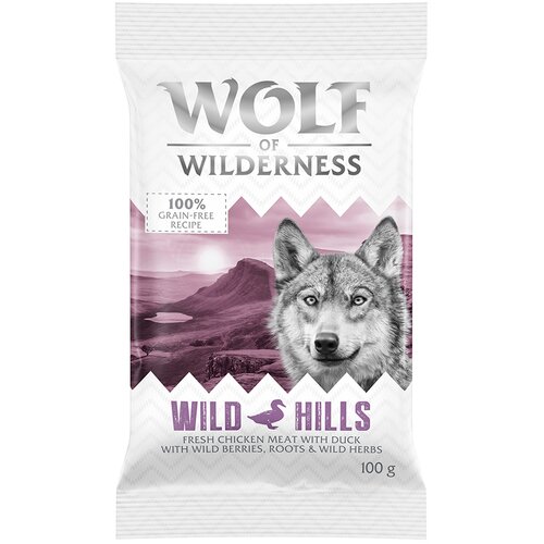 Wolf of Wilderness poskusno pakiranje 100 g - brez žit - Wild Hills - raca (100 g) Cene
