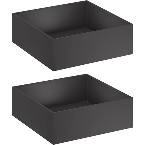  Vrtna saksija 2 kom. Crna 40 x 40 x 20 cm Čelična vrata Slike