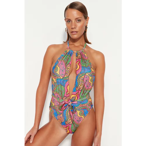 Trendyol Swimsuit - Multicolored - Paisley