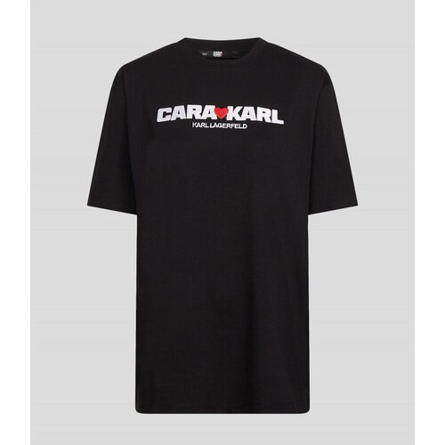 Karl Lagerfeld Ženska majica kratkih rukava 226W1760-999, Crna Slike