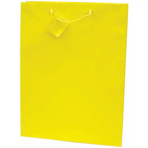  darilna vrečka, plastificirana, jumbo, mat rumena