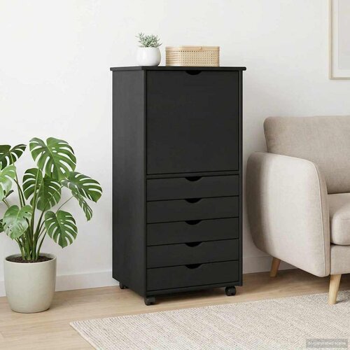  Mobilni ormar Siva 53 x 39 x 103 cm Čvrsto borovo drvo Slike