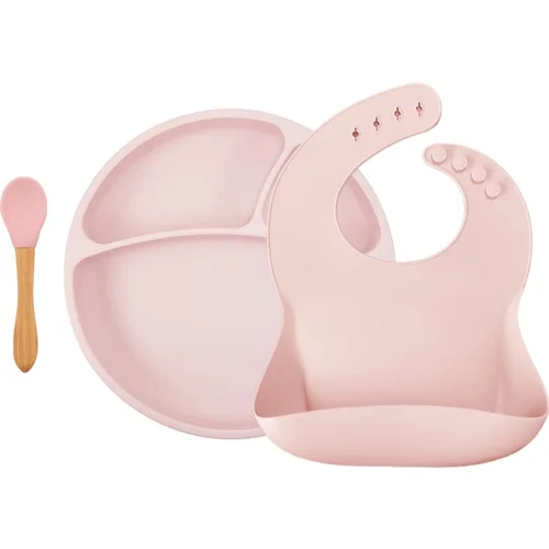 Minikoioi BLW II Pinky Pink jedilni set