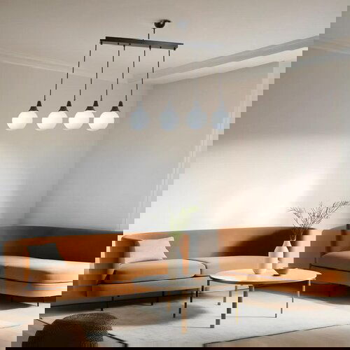 Opviq afra 4 Lü Sıralı siyah beyaz Camlı Sarkıt blackwhite chandelier Cene