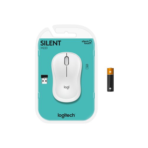 Logitech M220 silent 910-006128 beli bežični miš Slike